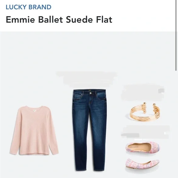 NWT Lucky Brand Emmie Ballet Printed Flat Size 7.5 - Picture 9 of 9